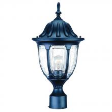  5067BK - Suffolk Collection Post-Mount 1-Light Outdoor Matte Black Light Fixture